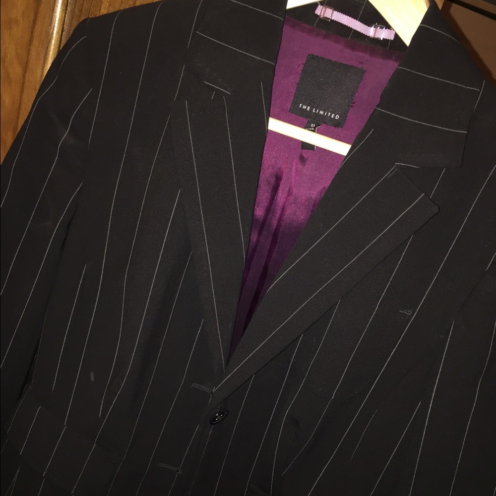 The Limited Black/Grey Pinstripe Suit